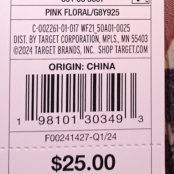 NEW Wild Fable™ Women's Mini Slip Dress Pink Floral - Picture 7 of 7